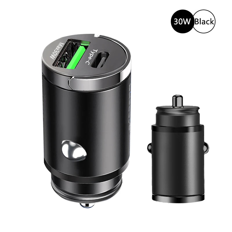 100W Mini Car Charger | Fast Charging USB-C & QC3.0 for iPhone, Xiaomi, Samsung, Huawei - Image 9
