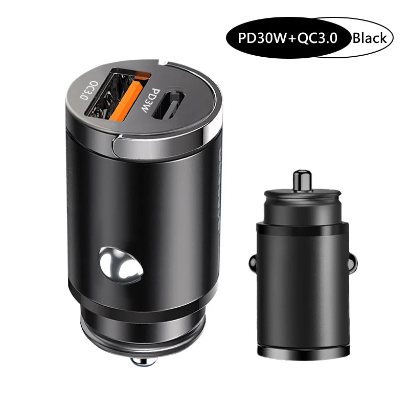 100W Mini Car Charger | Fast Charging USB-C & QC3.0 for iPhone, Xiaomi, Samsung, Huawei - Image 10