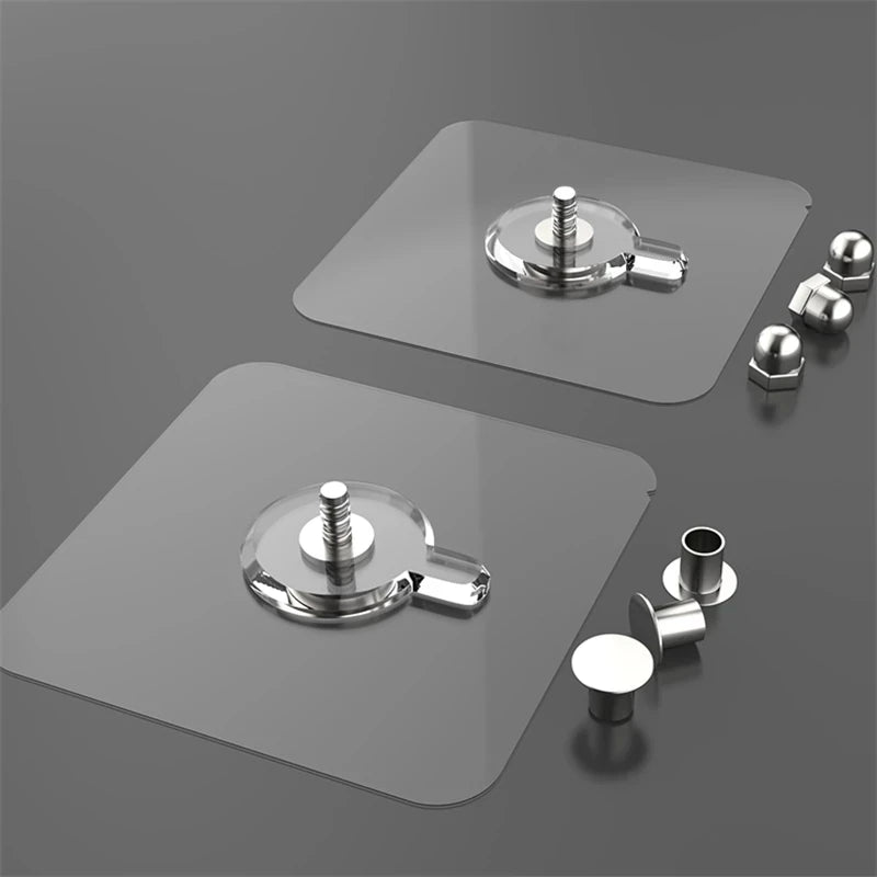 6Pcs PVC Strong Adhesive Seamless Wall Hooks - Waterproof & Durable Transparent Hook Set for Kitchen & Bathroom - Image 8