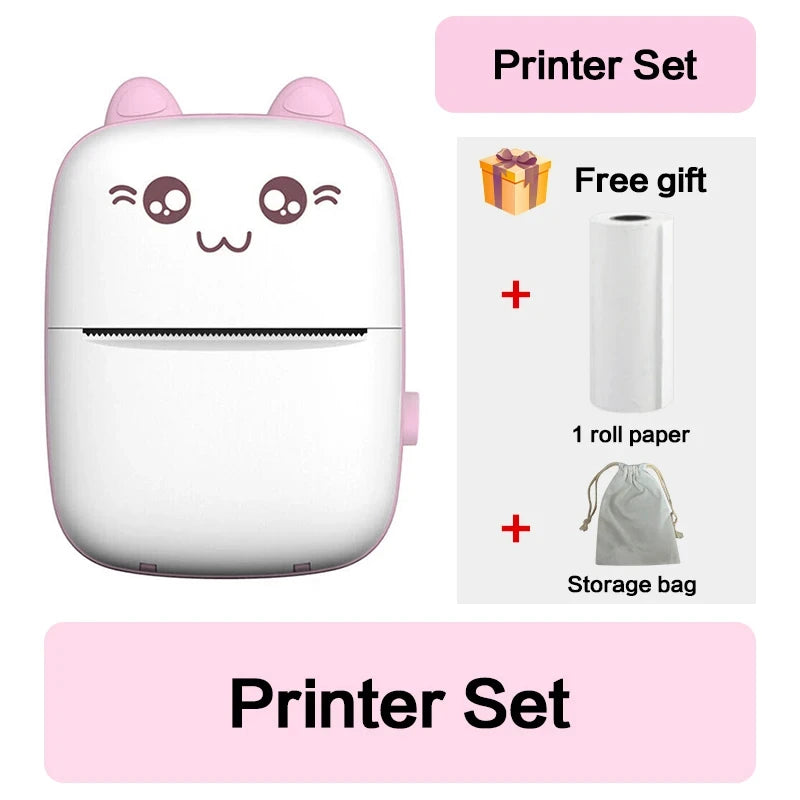 Mini Thermal Printer Wireless BT 200dpi Label Photo Memo Wrong Question Printing Tag Bluetooth Printer USB Cable Portable - Image 14