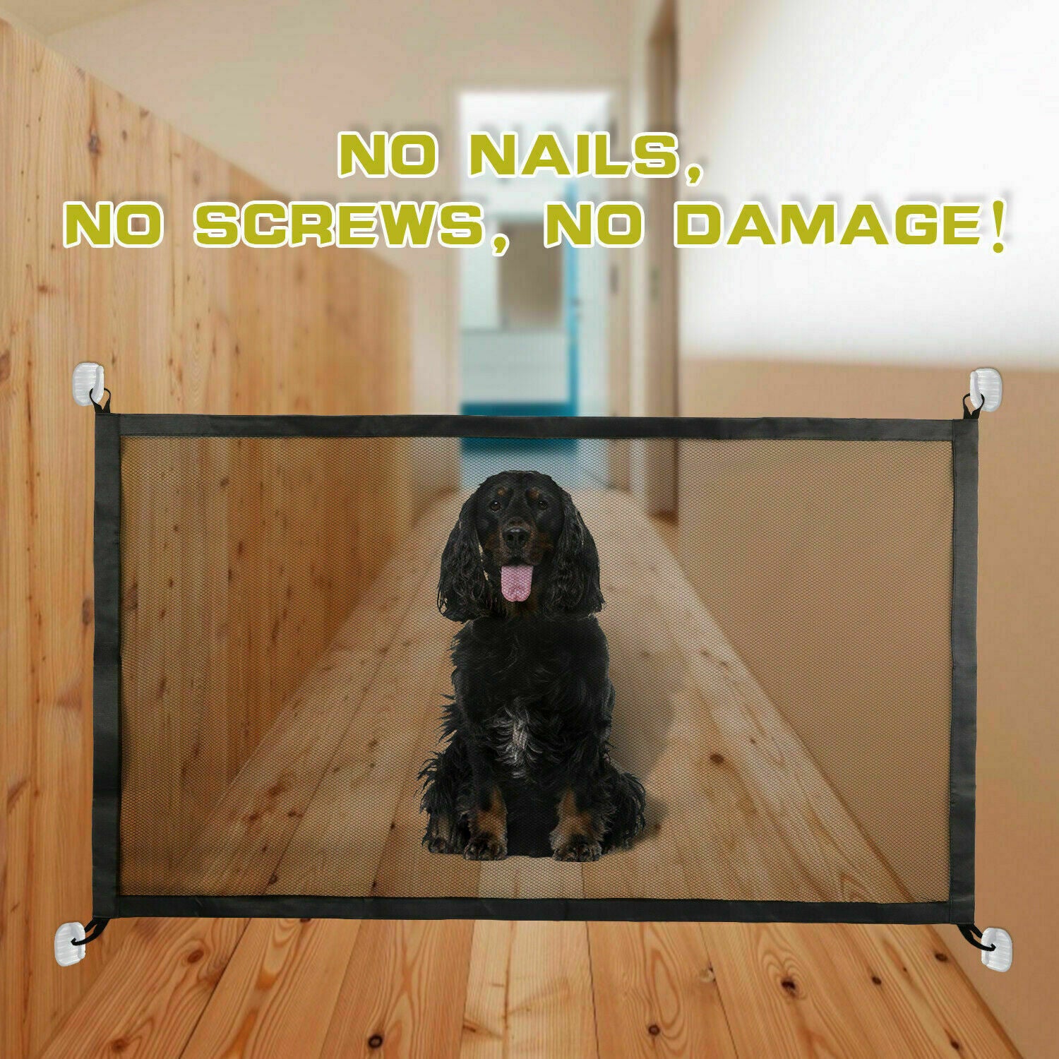 Portable Magic Mesh Baby Safety Gate - Pet Dog Cat Guard for Stairs & Doors - Image 3