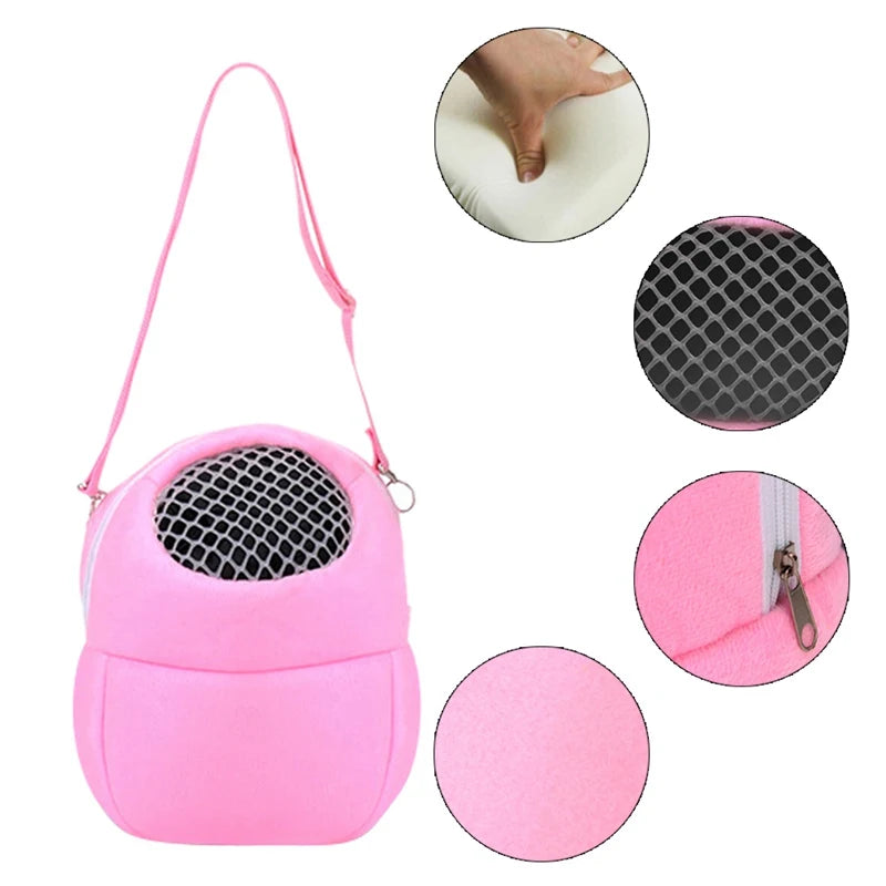 Portable Small Animal Carrier Bag for Travel - Fits Rats, Hamsters, Hedgehogs, Chinchillas, and Ferrets - Image 14