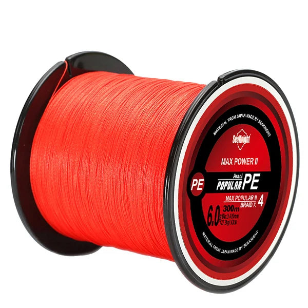 SeaKnight TriPoseidon Series 4 Strands 300M PE Braided Fishing Line (8-60LB) - Smooth Carp Multifilament - Image 2