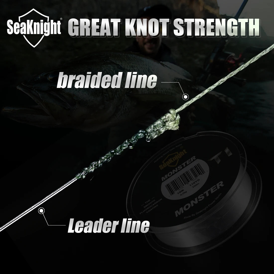 SeaKnight TriPoseidon Series 4 Strands 300M PE Braided Fishing Line (8-60LB) - Smooth Carp Multifilament - Image 12