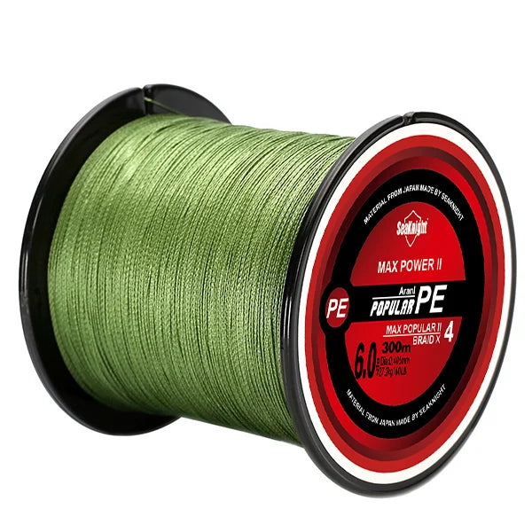 SeaKnight TriPoseidon Series 4 Strands 300M PE Braided Fishing Line (8-60LB) - Smooth Carp Multifilament - Image 5