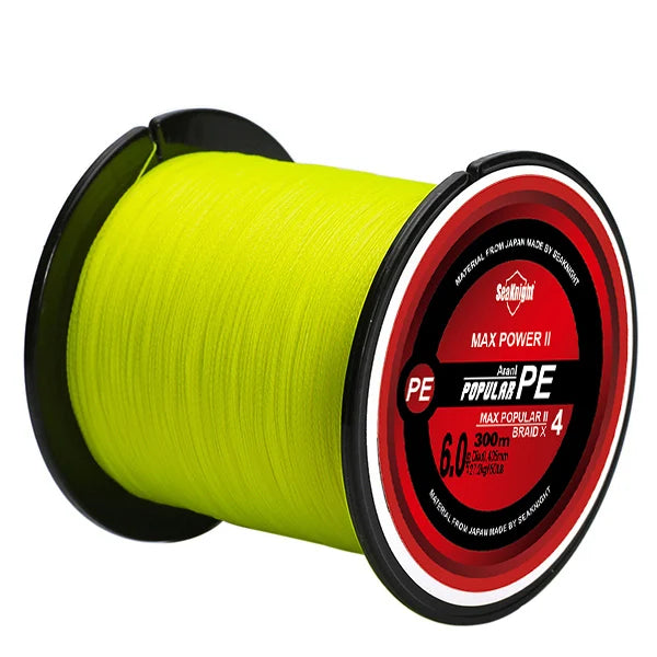 SeaKnight TriPoseidon Series 4 Strands 300M PE Braided Fishing Line (8-60LB) - Smooth Carp Multifilament - Image 9