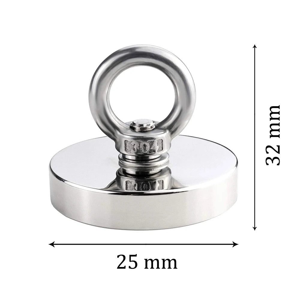Super Strong Neodymium Fishing Magnet Hook N52 Heavy Duty Rare Earth Magnet with Countersunk Hole Eyebolt 16-90mm Salvage Magnet - Image 17